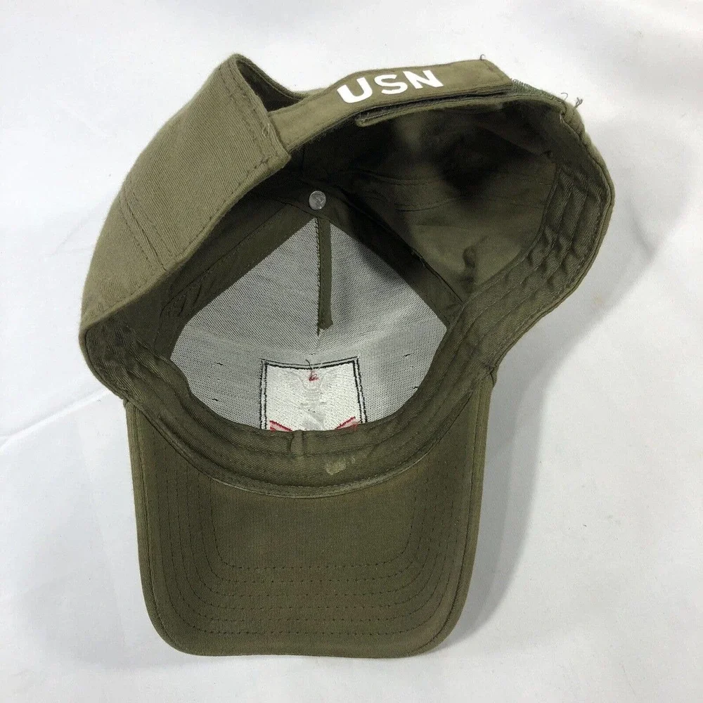 United States Navy Hat Cap by Otto Comfy Fit Green Adjustable One Size Fits Most